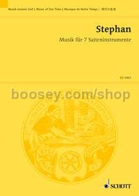 Musik für sieben Saiteninstrumente - String Quintet, Harp & Piano (study score)