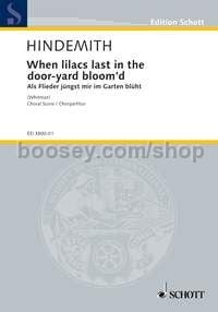 When lilacs last in the door-yard bloom'd (choral score)