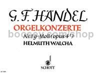 Organ Concerto No. 1 in G minor op. 4/1 HWV 289 (organ score)