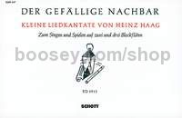 Der gefällige Nachbar - 2 & 3 recorders (SS/SSA) with Text (also for children's choir)