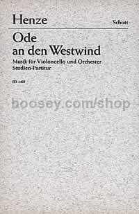 Ode an den Westwind - cello & orchestra (study score)