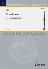 Divertimento - 3 clarinets (Bb) & 1 bass clarinet (Bb) (score)