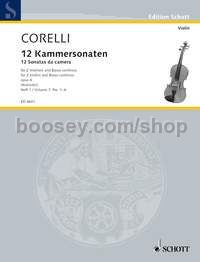 12 Chamber Sonatas op. 4 Vol. 1 - 2 violins & basso continuo