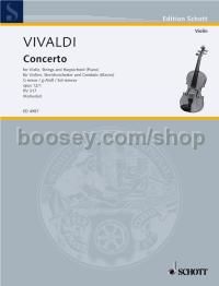 Concerto in G minor op. 12/1 RV 317 / PV 343 - violin, string orchestra & harpsichord (piano) (score