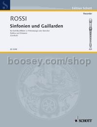 Sinfonien und Gaillarden - 5 recorders (SSATB) (score & parts)