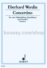 Concertino - 2 treble recorders, 2 violins & cello (score)