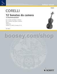 12 Chamber Sonatas op. 2 Band 2 - 2 violins & basso continuo