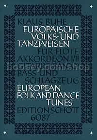 European Folk and Dance Tunes - flute, accordion, guitar, bass & percussion (score)
