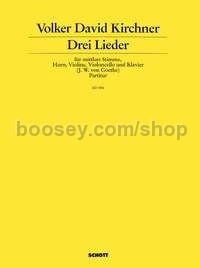 3 Lieder - medium voice, horn, violin, cello & piano (score & parts)