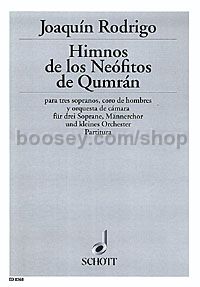 Himnos de los Neófitos de Qumrán - men's choir (TTBB), 3 soloists (S) & orchestra (score)