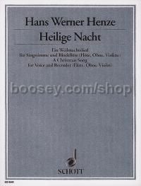 Heilige Nacht - voice & recorder (flute, oboe, violin)