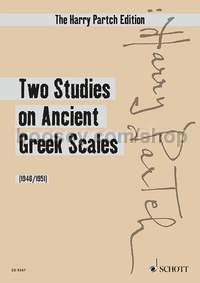 Two Studies on Ancient Greek Scales for Harmonic Canon II & bass marimba (score)