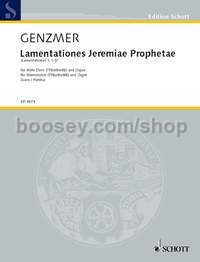 Lamentationes Jeremiae Prophetae GeWV 64 - men's choir (TTBarBarBB) & organ (score)