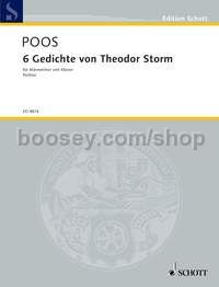 6 Gedichte von Theodor Storm - men's choir & piano (score)