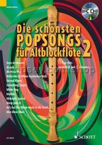 Die schönsten Popsongs für Alt-Blockflöte Band 2 - 1-2 treble recorders (+ CD)