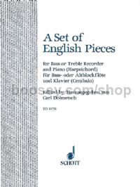 Set Of English Pieces For Bass Recorder
