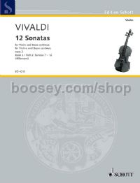 Sonatas (12) Op 2 for violin - book 2