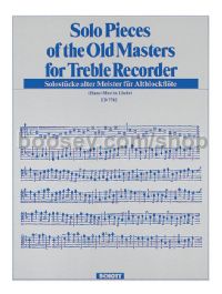Solo Pieces Of The Old Masters treble recorder
