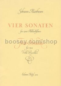 Four Sonatas for Two Recorders, Op.1/1, 2, 11 & 12