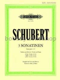 Three Sonatinas Op.137 For Viola & Piano