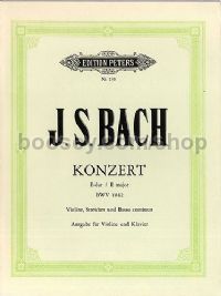Concerto E Major Bwv 1042 (Violin & Piano)
