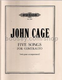 Five Songs For Contralto. Voice And Piano