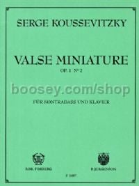 Valse miniature, op. 1, no. 2 - double bass & piano