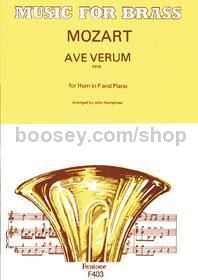 Ave Verum (KV 618) for Horn and Piano
