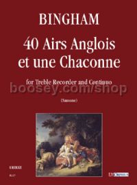 40 Airs Anglois et une Chaconne for Treble Recorder & Continuo (score & parts)