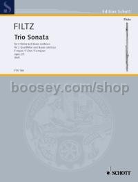 Trio Sonata in F major op. 2/5 - 2 flutes & basso continuo (score & parts)