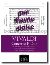 Vivaldi Concerto in F, RV 442 (Recorder & Piano)