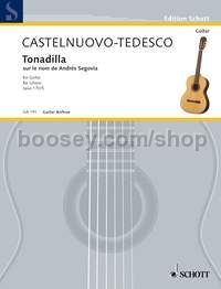 Tonadilla auf den Namen von Andrés Segovia op. 170/5 - guitar