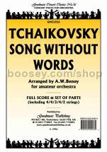 Song Without Words for orchestra (score & parts)