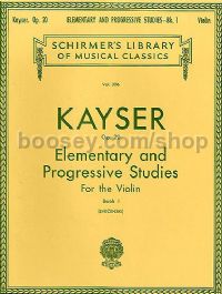 36 Elementary & Progressive Studies For Violin Op. 20 Book 1 (Schirmer's Library of Musical Classics