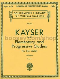 36 Elementary & Progressive Studies Complete Op. 20 Violin (Schirmer's Library of Musical Classics) 