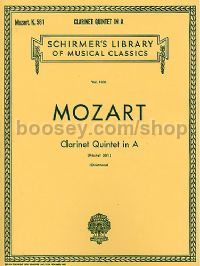 Clarinet Quintet In A 'Stadler' K581 Parts (Schirmer's Library of Musical Classics)