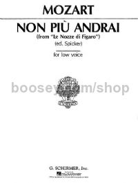 Non Piu Andrai (Le Nozze Di Figaro) - Low Voice