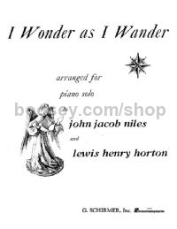 I Wonder As I Wander (Piano Solo)