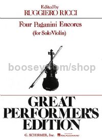 Paganini Four Encores  solo Violin