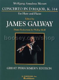 Concerto In D Major, K.314 For Flute & Piano (Schirmer Great Performer's Edition)