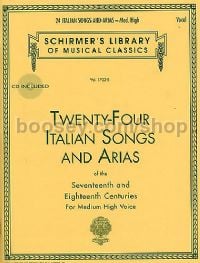 24 Italian Songs & Arias (Book/Online Audio) Med/High Voice (Schirmer's Library of Musical Classics)