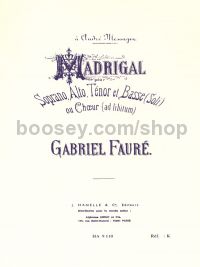 Madrigal Op. 35 (vocal score)