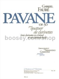 Pavane Op 50 Arr Ghidoni Clarinet Quartet Sc/Pts