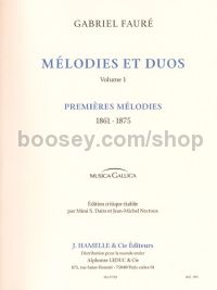 Melodies et duos premieres melodies : 1861-1875. edtion critique de m.s. daitz et j.m. nectoux. chan