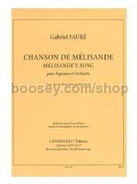 Chanson De Melisande - Pour Soprano Et Orchestre (Piano Reduction)