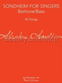 Sondheim For Singers: Baritone/Bass