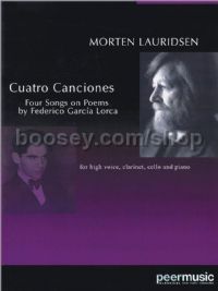 4 Canciones - soprano, clarinet, cello & piano (score & parts)