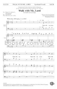 Walk With Me, Lord (SATB)