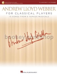 Andrew Lloyd Webber For Classical Players - Clarinet & Piano (Book & Online Audio)