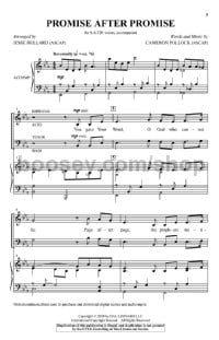Promise After Promise (SATB)